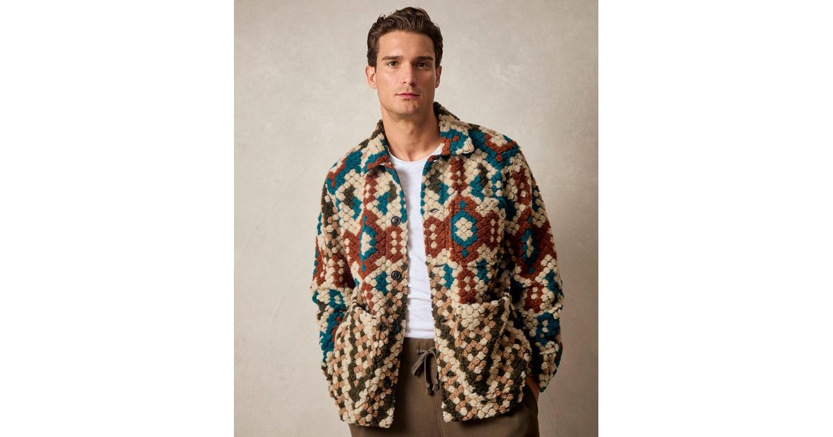 Todd Snyder Loop Knit Chore Jacket for Men | Lyst