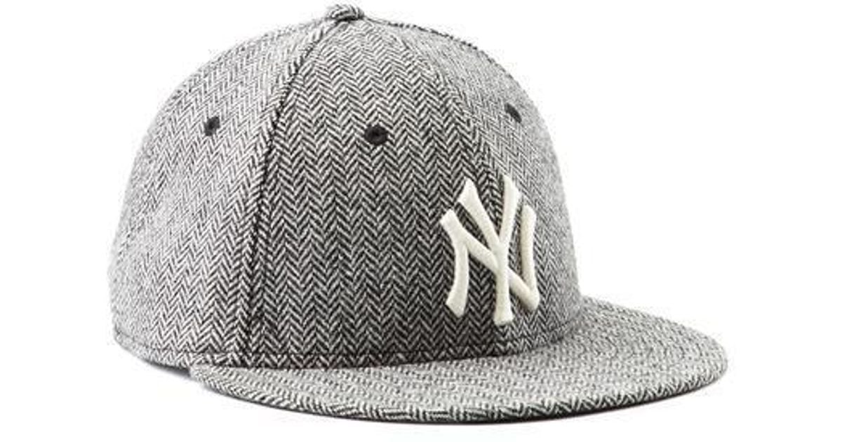 NEW ERA HATS Ny Yankees Light Grey Herringbone Hat in Gray for Men Lyst