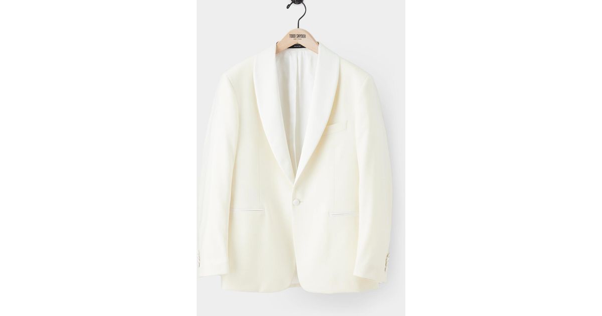 Todd Snyder Italian Ivory Shawl Collar Tuxedo Jacket in White for Men ...