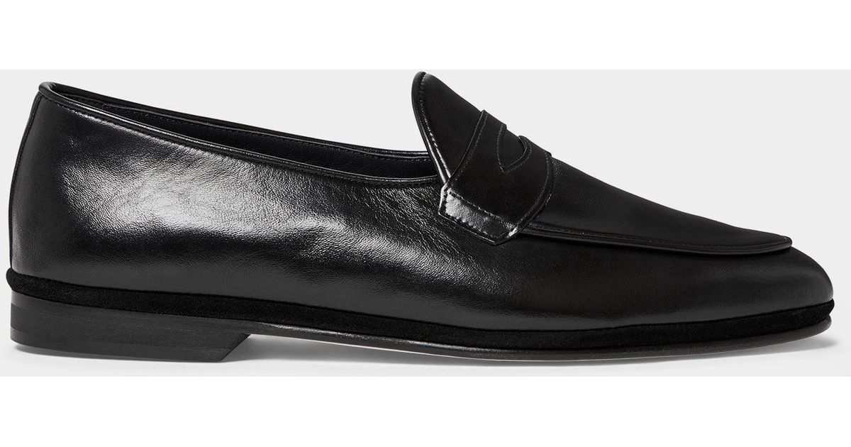 Rubinacci Todd Snyder X Unlined Leather Penny Loafer in  display picture 1