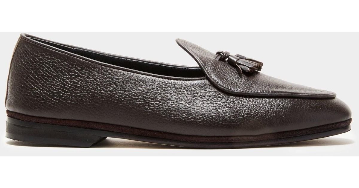 Rubinacci Todd Snyder X Marphy Loafer Deer Leather in Brown for Men | Lyst