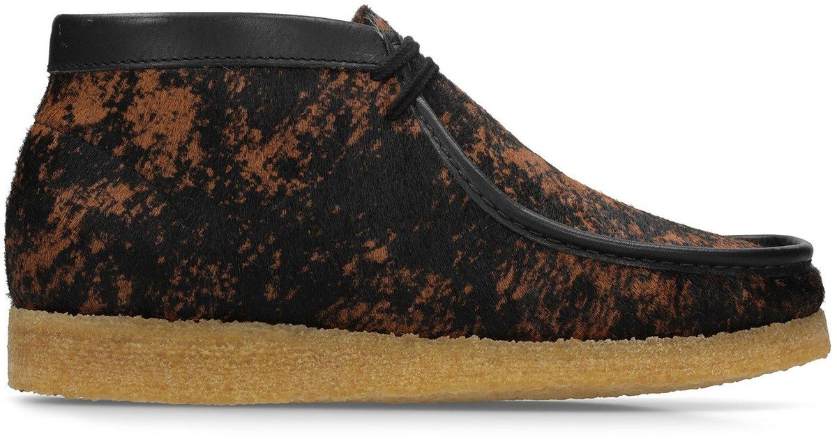 clarks wallabee printed moc boots