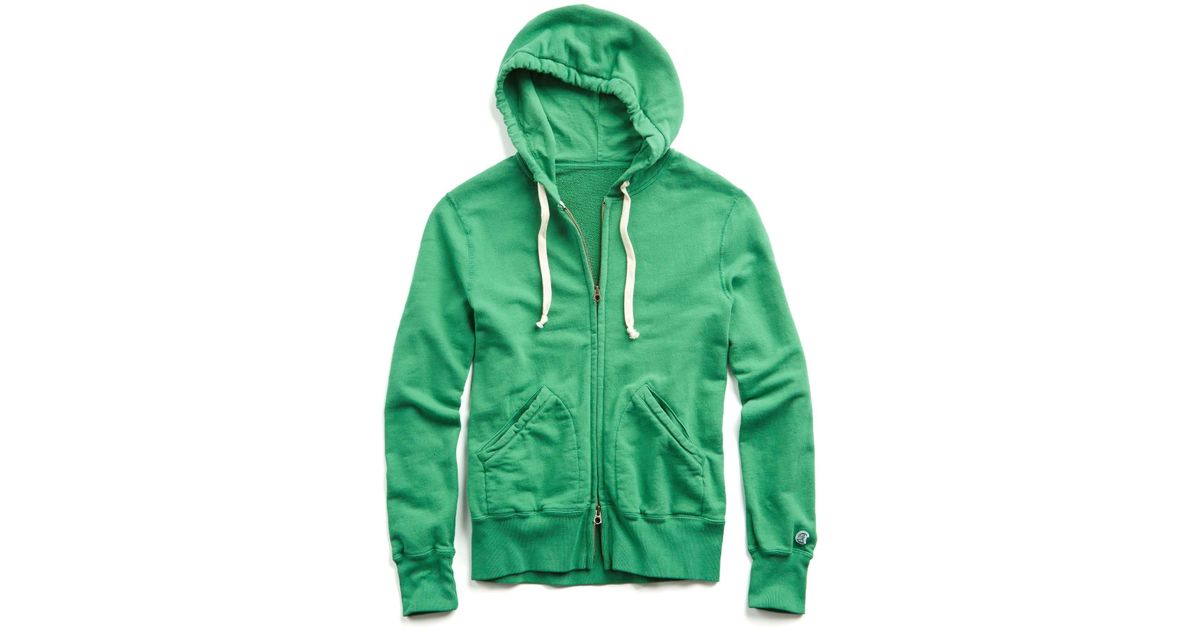 kelly green zip up hoodie
