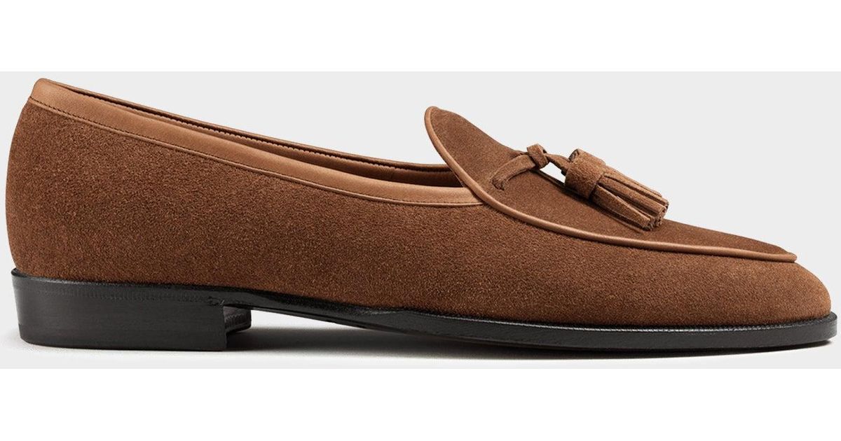 Baudoin & Lange Exclusive Seine Tassel Loafer Earth Glove in Brown for ...
