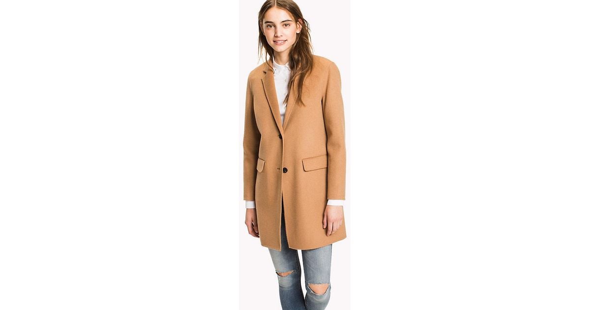 tommy hilfiger wool blend classic coat