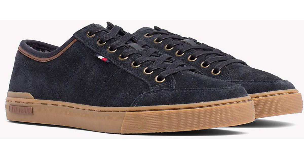 tommy hilfiger suede trainers