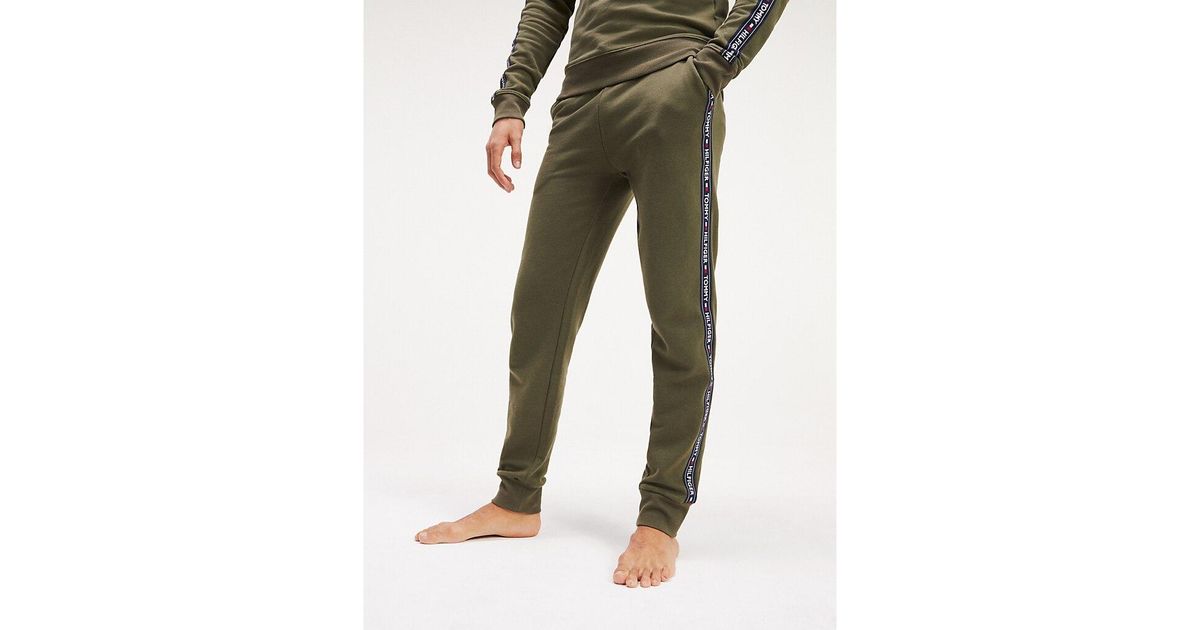 tommy hilfiger repeat logo tape joggers