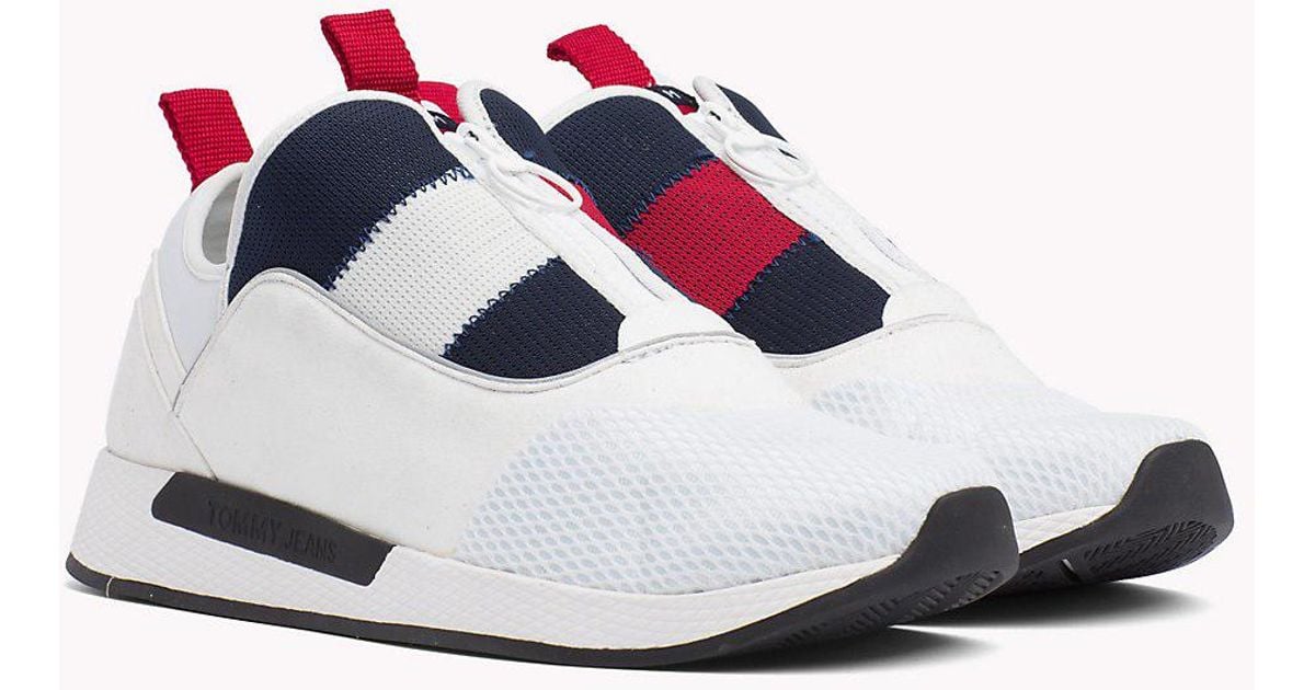 tommy hilfiger zipped velvet trainers