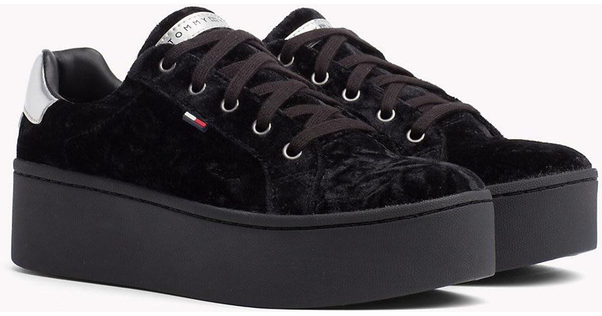tommy hilfiger velvet trainers