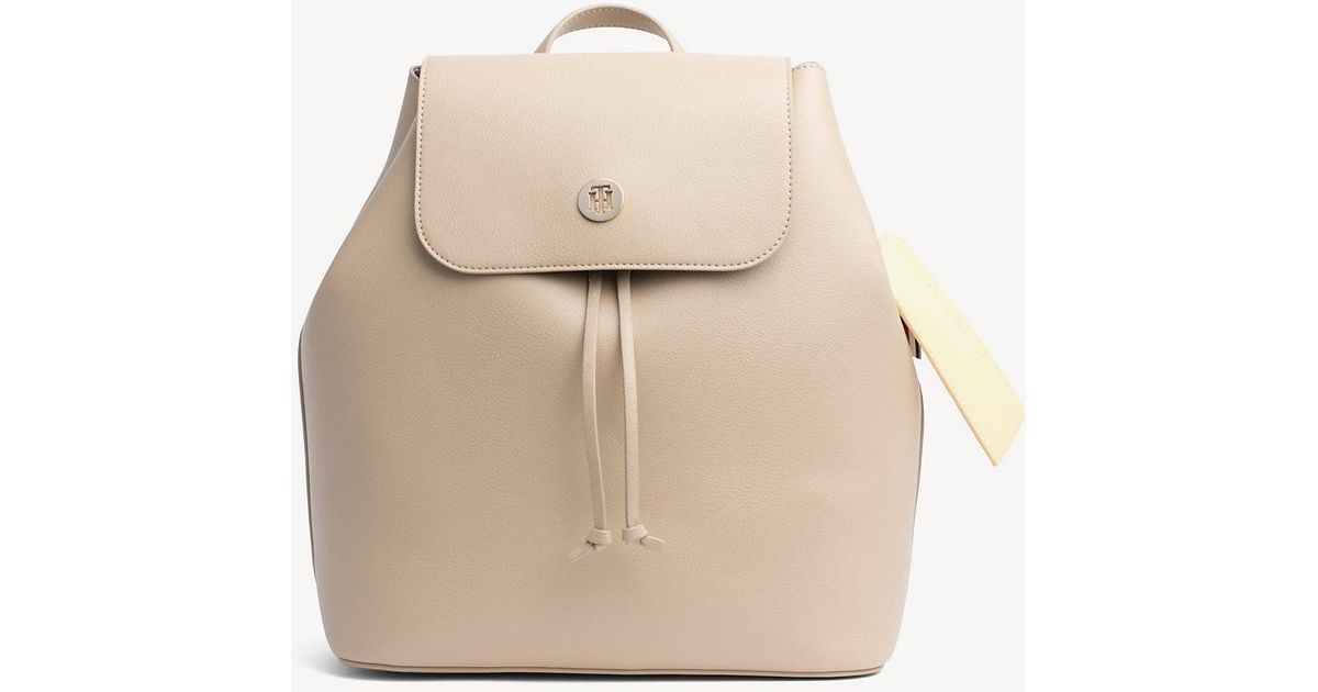 drawstring monogram tommy backpack
