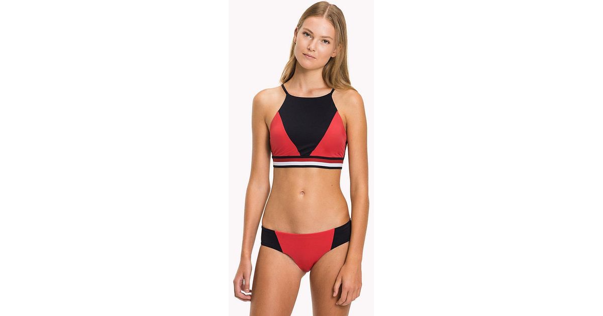 high neck bikini tommy hilfiger