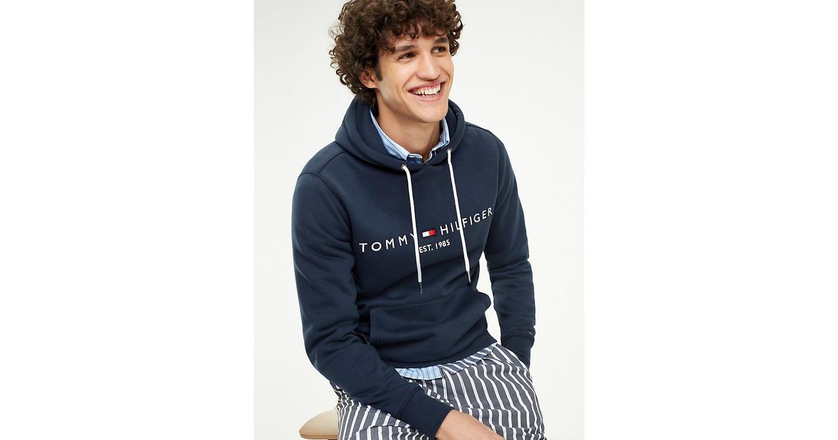 tommy hilfiger logo flex fleece hoody