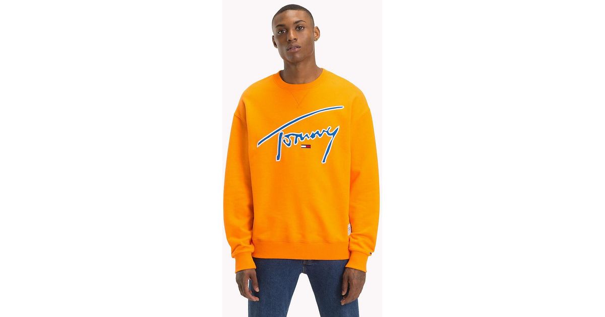 Tommy Jeans Orange Sweatshirt Shop, SAVE 58% - colaisteanatha.ie