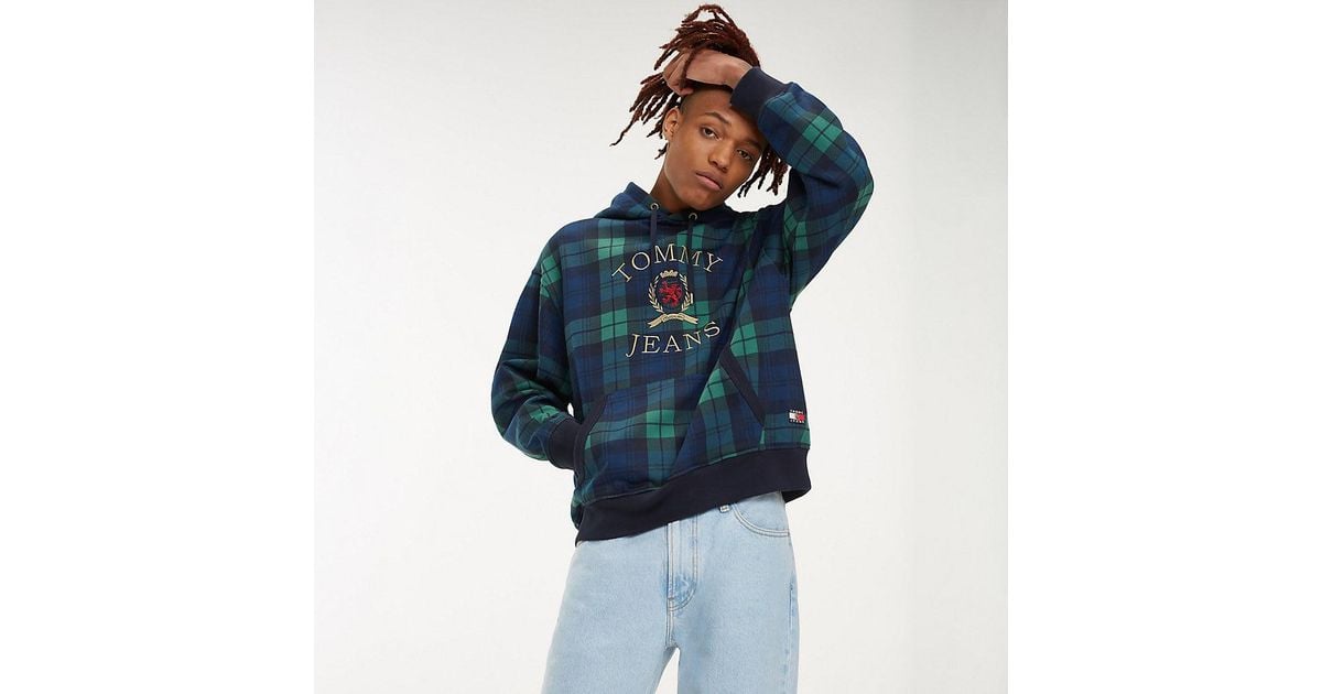 tommy jeans checkered hoodie