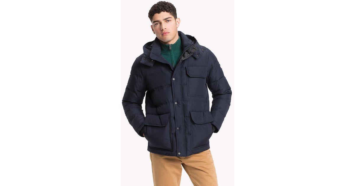 tommy hilfiger utilitarian hooded bomber jacket