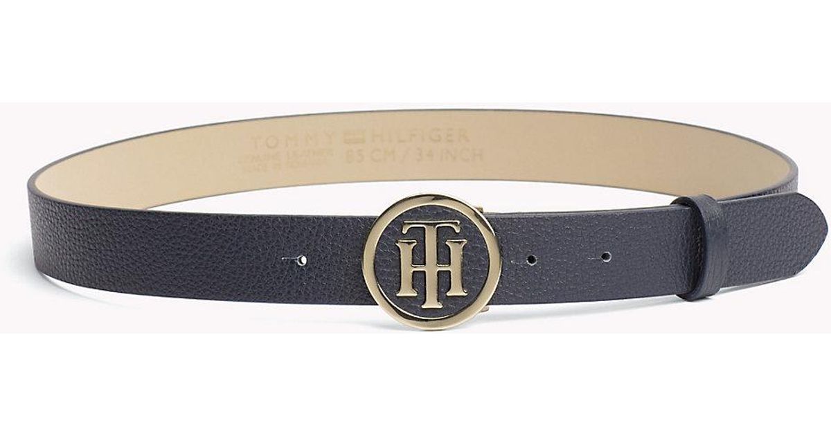 round buckle belt tommy hilfiger