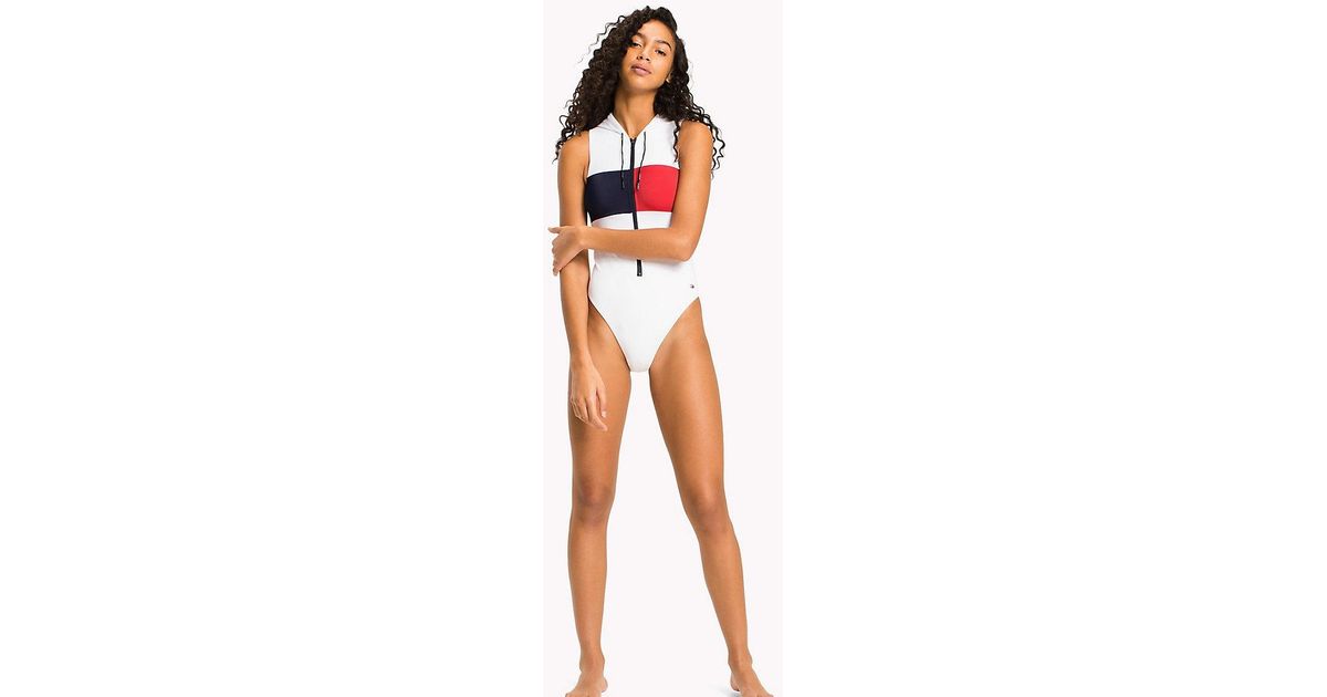 tommy hilfiger hooded swimsuit