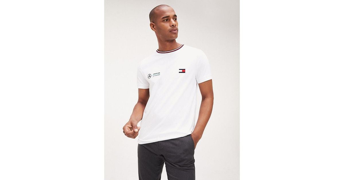 Tommy Hilfiger Cotton Mercedes-benz Crew Neck Logo T-shirt in White for Men  - Lyst