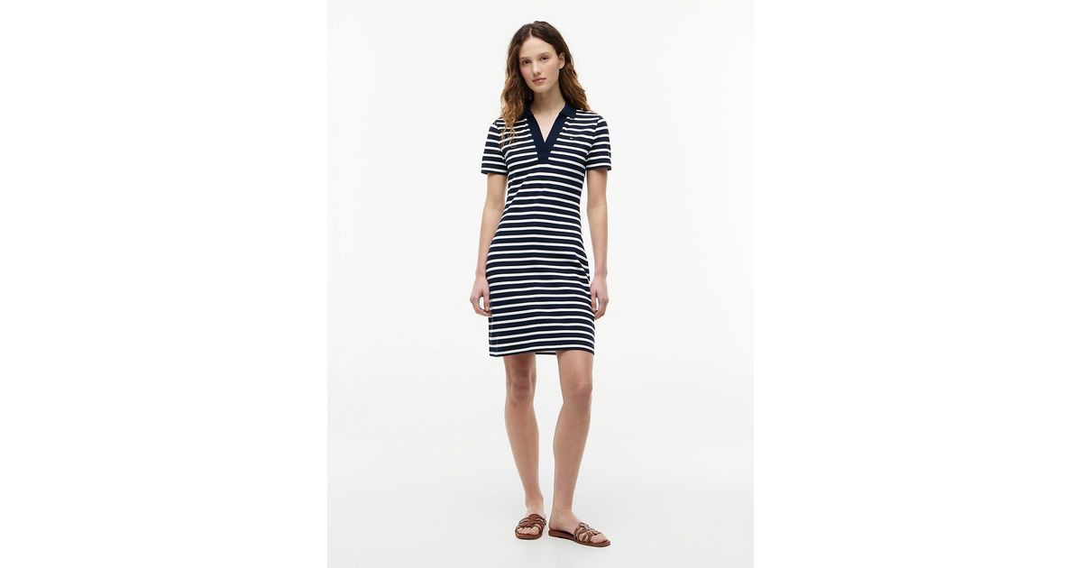 Tommy Hilfiger 1985 Slim Mini Short Sleeve Polo Dress in Blue | Lyst UK