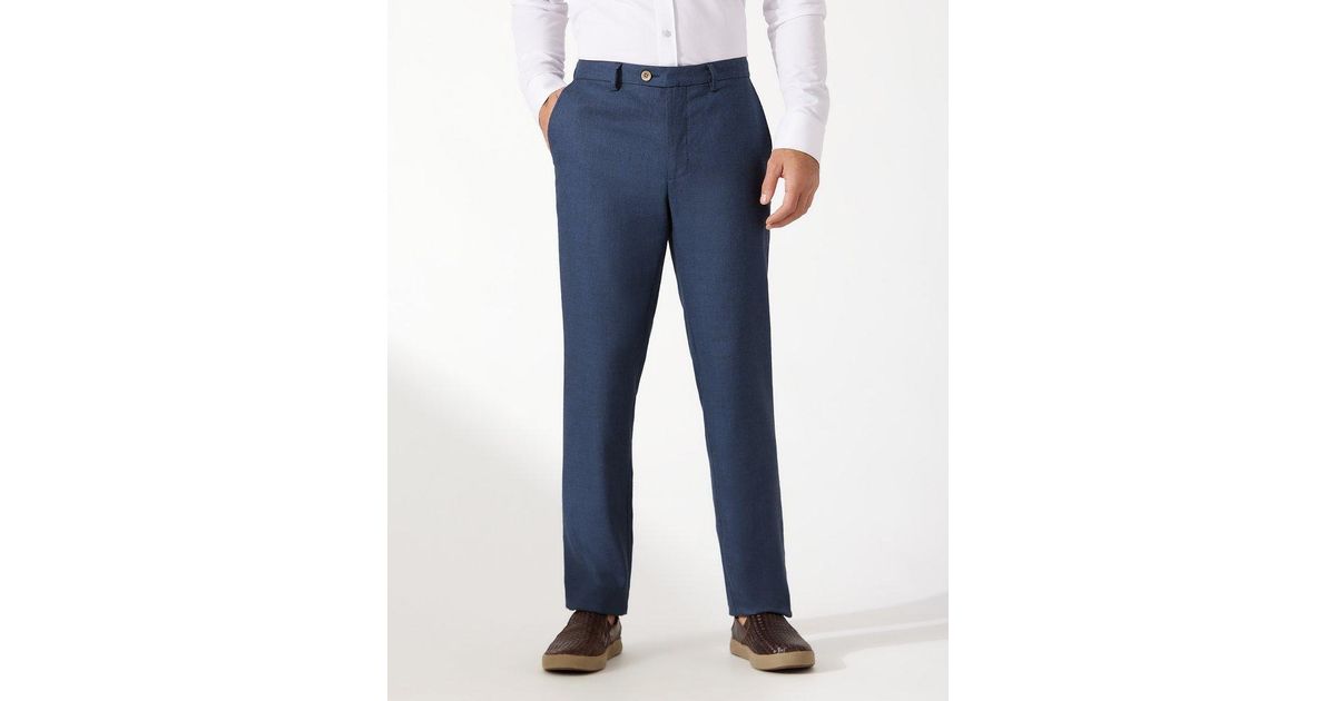 Tommy Bahama Lahaina Bay Linenblend Flatfront Pants in Blue for Men