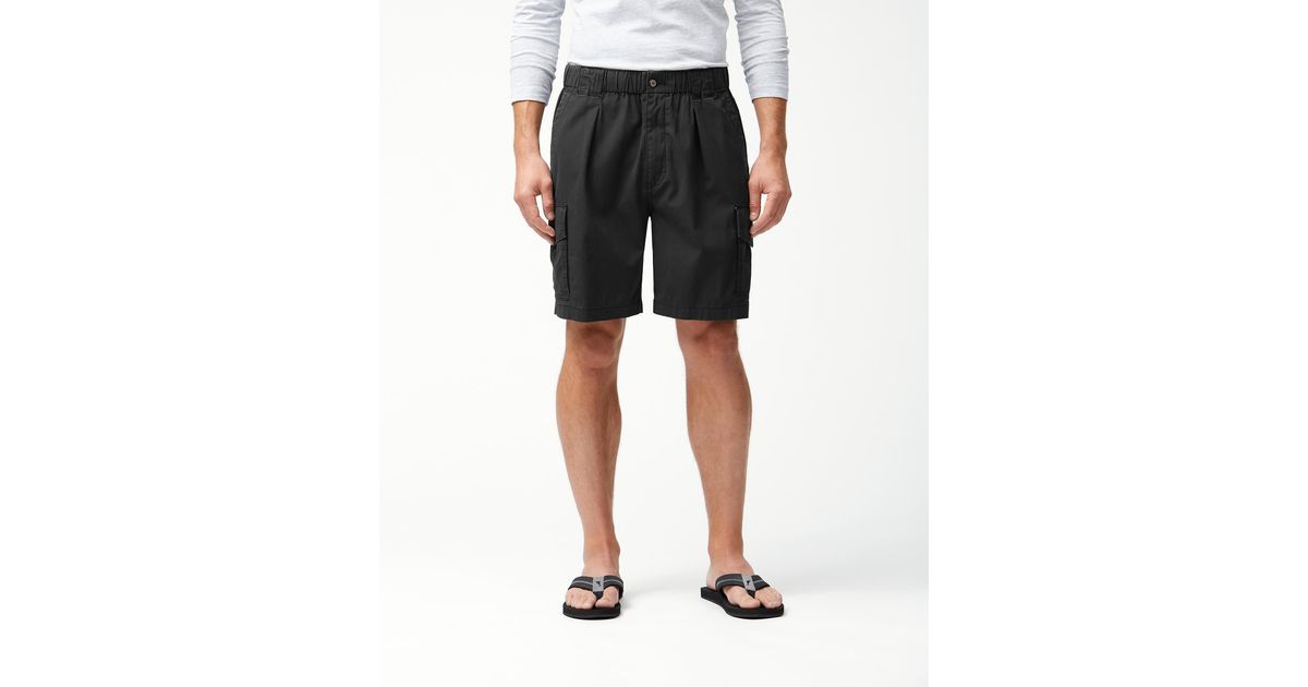 Tommy Bahama Bahama Survivor 8inch Elasticwaist Shorts in Black for