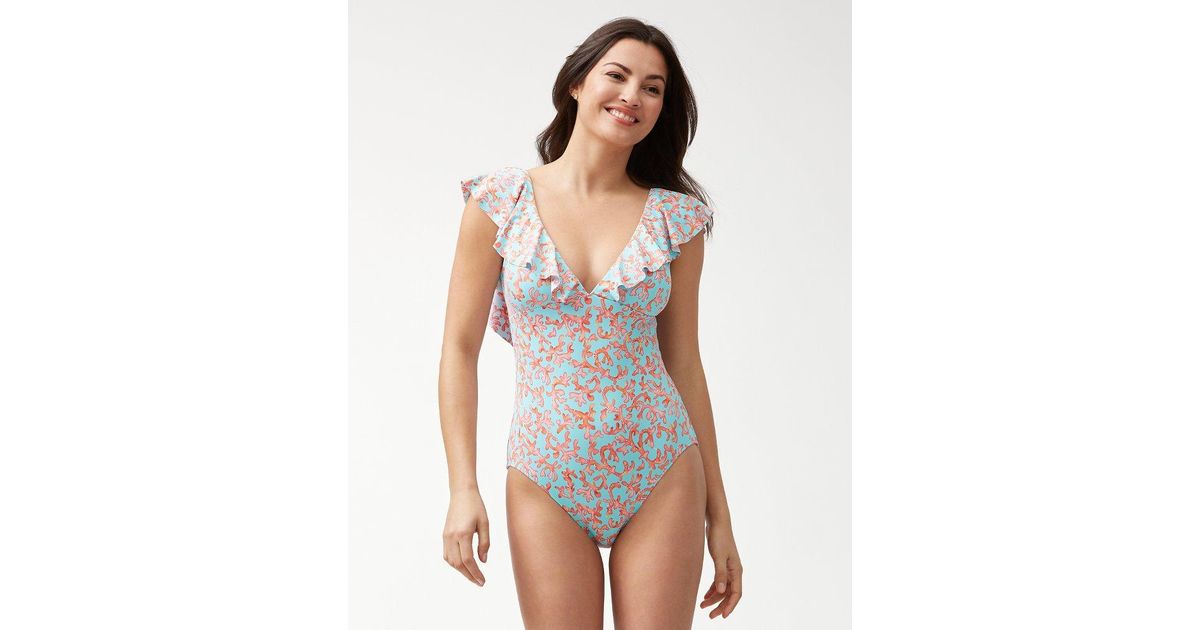 flounce one piece swimsuit