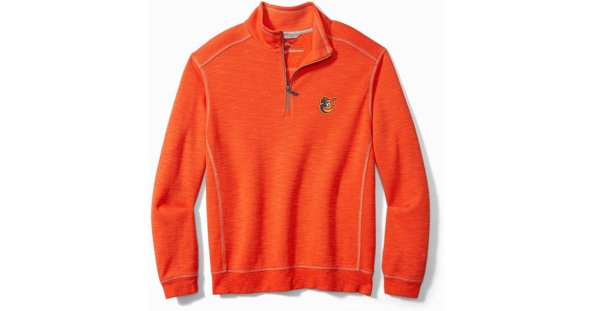 Tommy Bahama Mlb® Tobago Bay Half-zip Sweatshirt in Orange for Men | Lyst