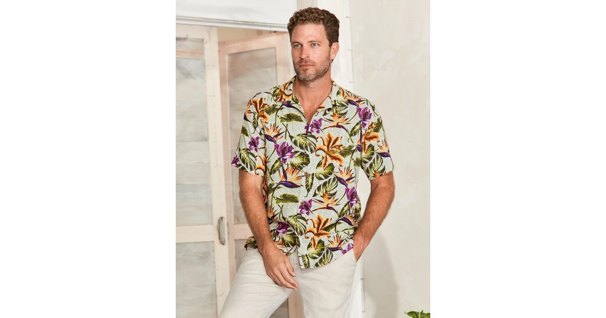 Tommy Bahama Silk Artist Series Tikis In The Tropics Camp Shirt for Men