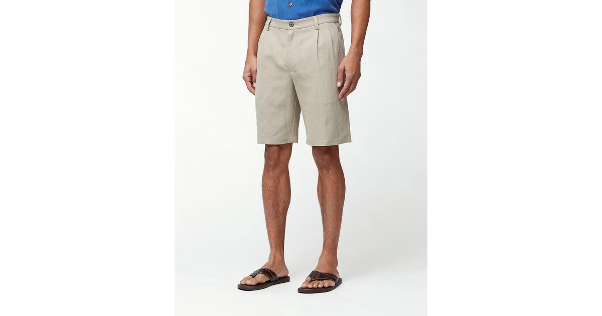 Tommy Bahama Monterey 10inch Pleated Shorts in Natural for Men Lyst