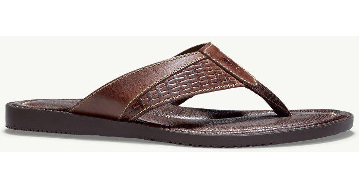 Tommy Bahama Anchors Ashore Leather Sandals in Dark Brown (Brown) for Men | Lyst