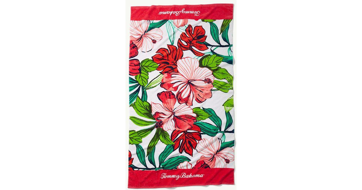 hibiscus beach towel