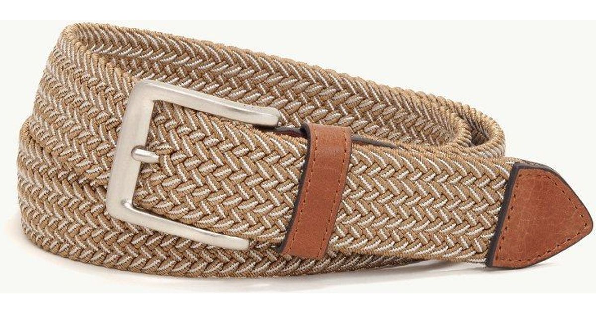 Tommy Bahama Leather Big & Tall Two-tone Stretch Webbed Belt for Men - Lyst