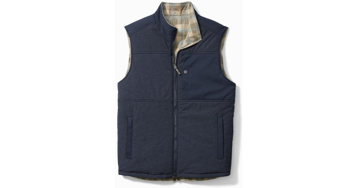 Tommy Bahama Big & Tall Crescent City Reversible Vest in Blue for Men ...