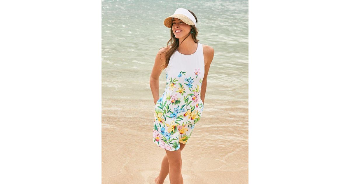 Tommy Bahama Orchid Garden Engineered Highneck Spa Dress in White Lyst