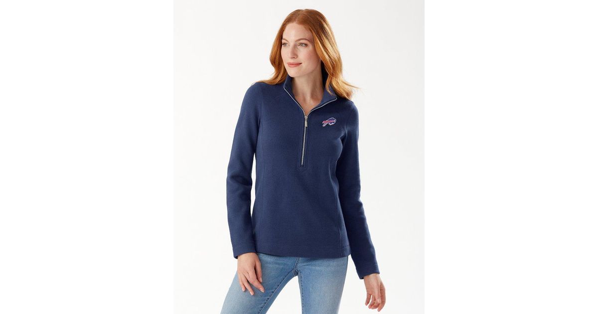 Tommy Bahama Cotton Nfl Aruba Half-zip Sweatshirt in Blue - Lyst
