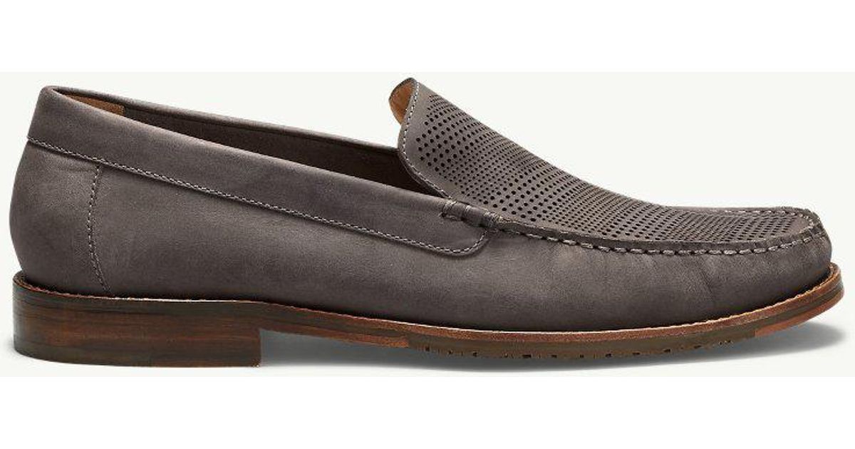 Tommy Bahama Leather Felton Nubuck Slip-on Shoes in Grey (Gray) for Men ...