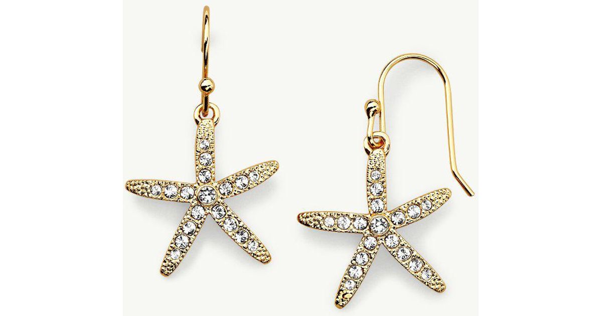 Lyst Tommy Bahama Swarovski Crystal Starfish Earrings In Metallic