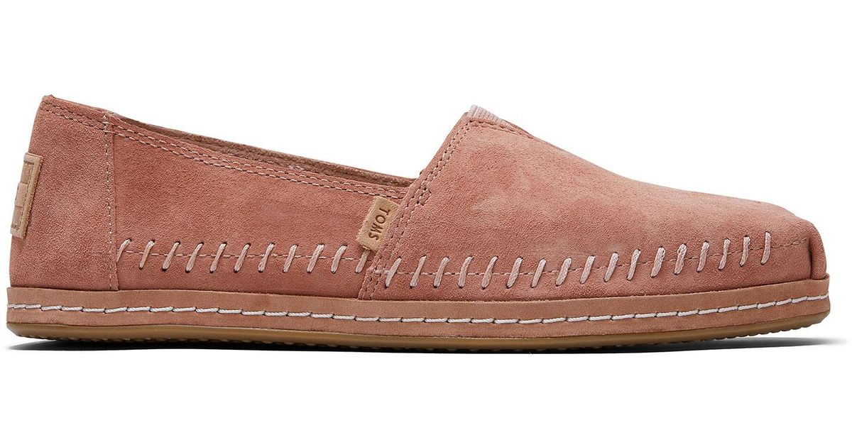 toms pink suede shoes