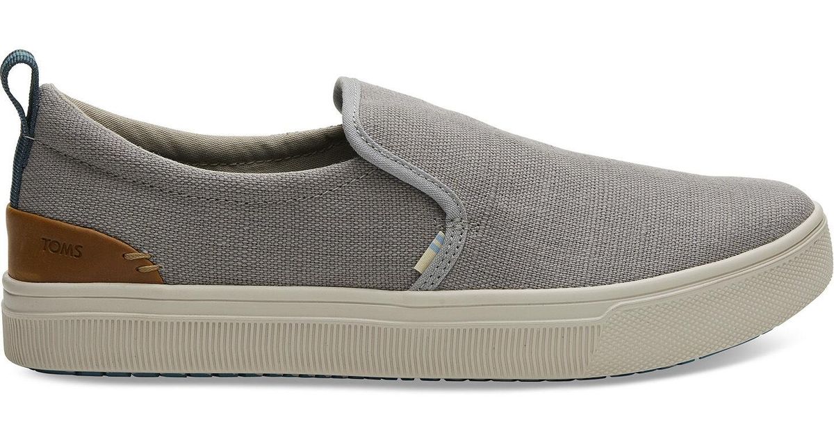 mens grey canvas slip on shoes