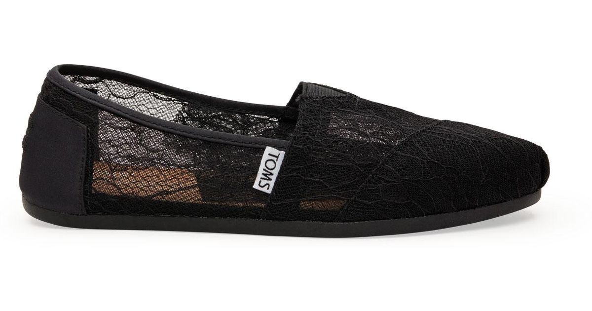 TOMS Black Lace Women's Classics - Lyst