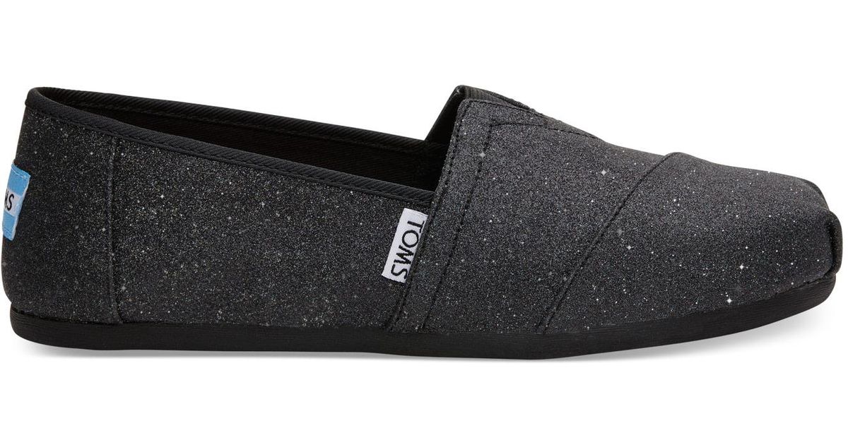 toms black glimmer women's classics