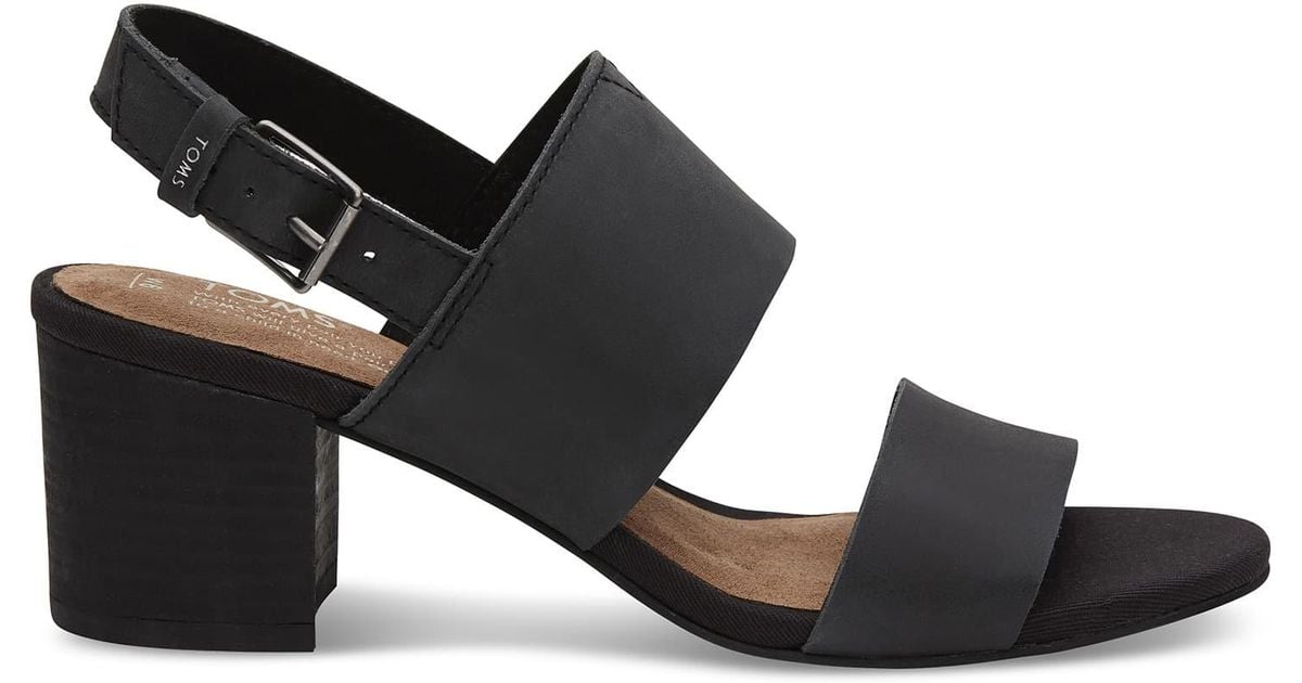 toms poppy sandals black