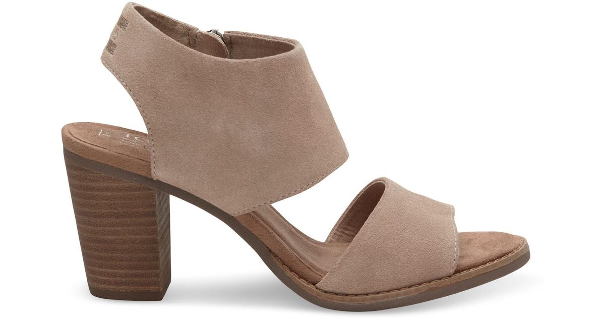 desert taupe suede women's majorca cutout sandals