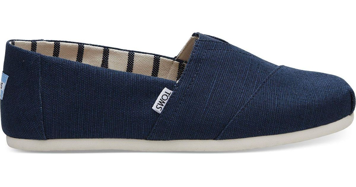 toms majolica blue heritage canvas