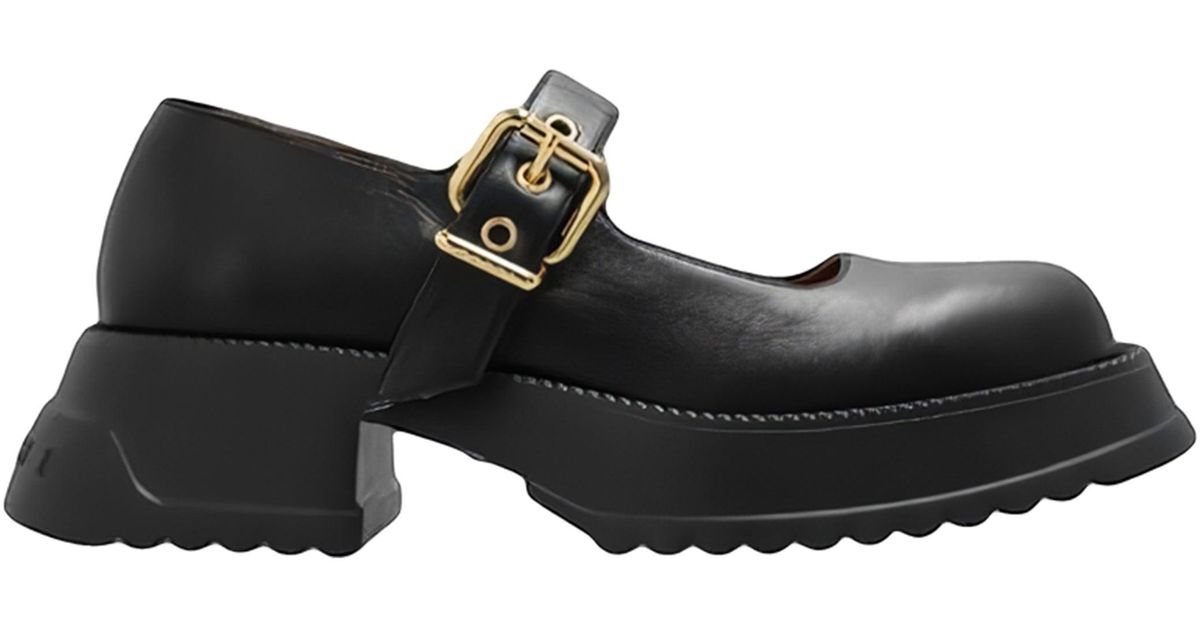 leather platform mary janes