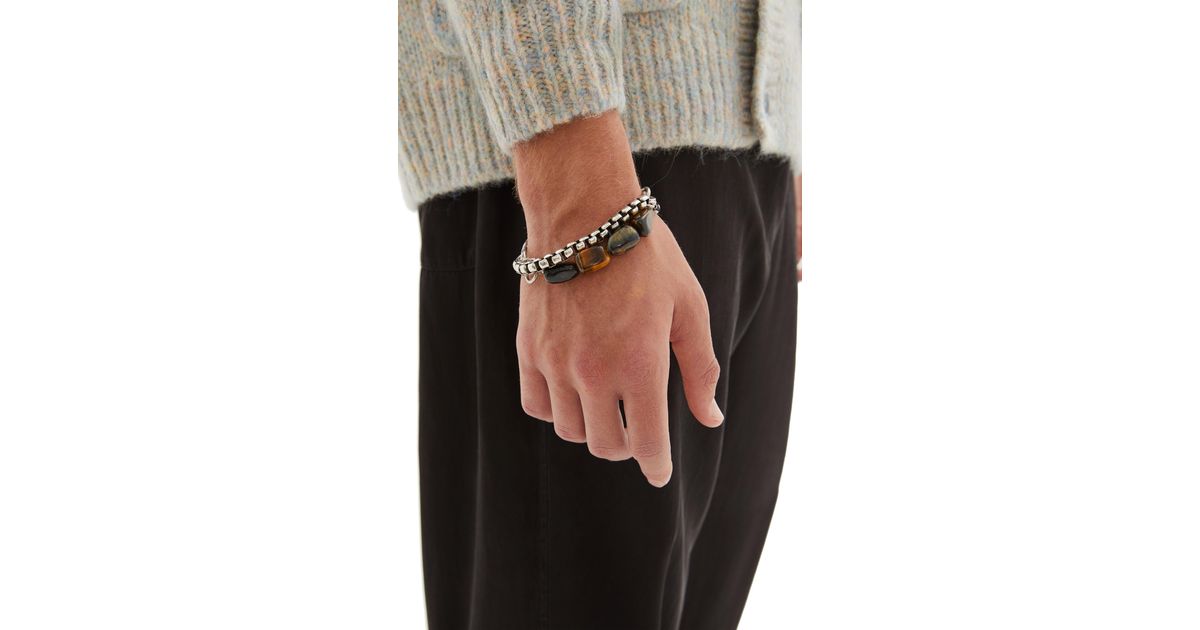 Dries Van Noten Double Chain Bracelet in Black for Men | Lyst