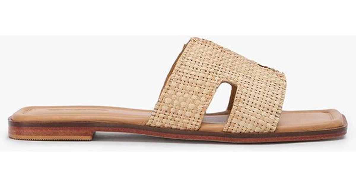 Tony Bianco Radar Natural Raffia Flat Sandal | Lyst