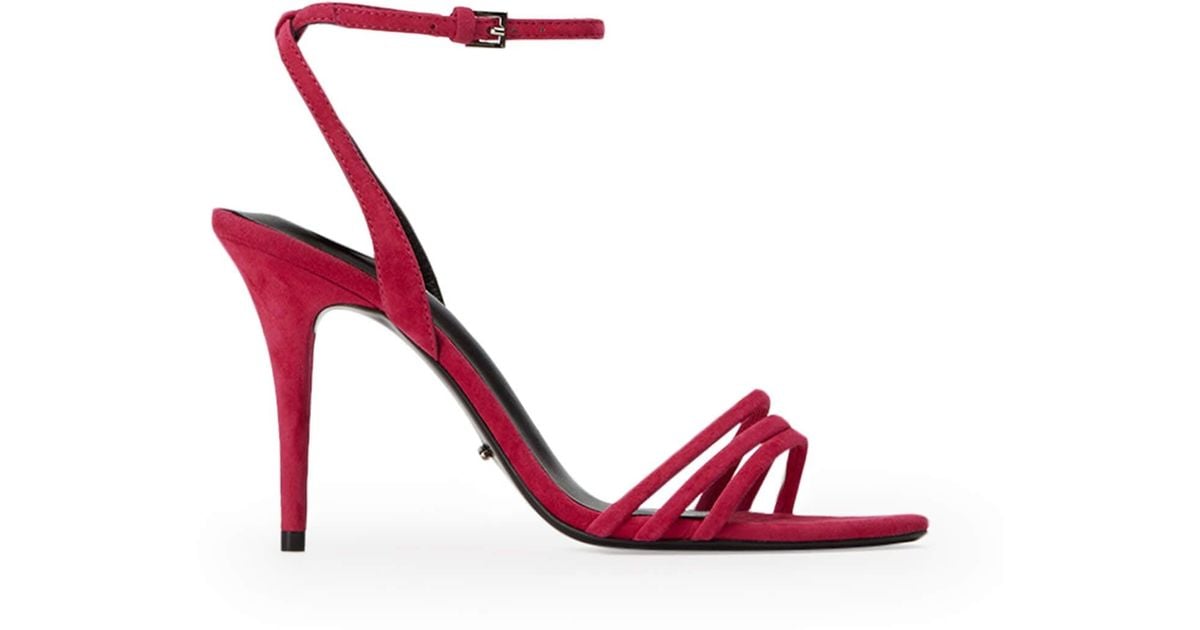 Tony Bianco Suede Rush 9.5cm Heels in Red | Lyst