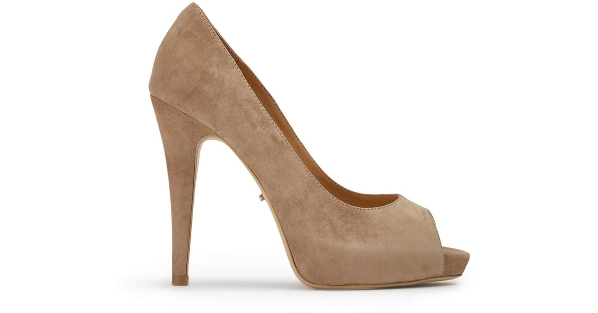 Tony Bianco Suede Lush 12cm Heels in Stone Suede (White) | Lyst
