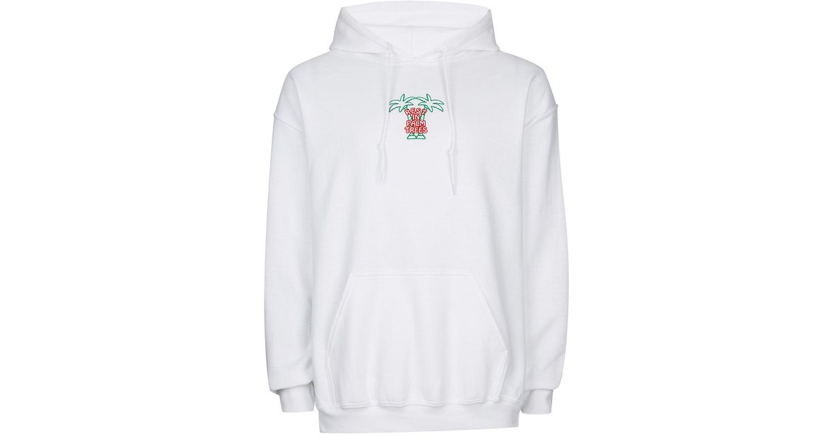 white embroidered hoodie